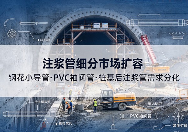 润州注浆管细分市场扩容，隧道钢花小导管、PVC 袖阀管、桩基后注浆管需求分化